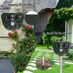 Solar Bird Deterrent with Ultrasonic Pulses and LED Flashes, USB Rechargeable, 30ft Range Zanny Home