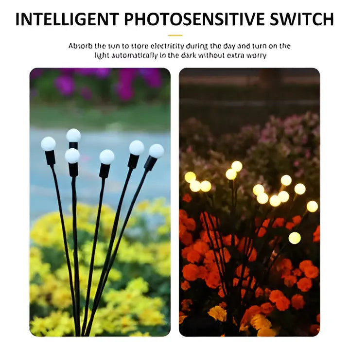 Solar Garden Stake Lights with Animated Firefly Motion and Warm White Glow Zanny Home