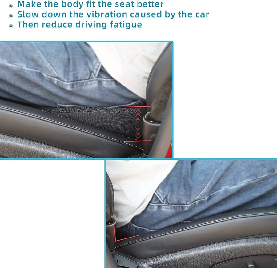 Car Seat Booster Cushion with 3.5in Height Lift and Memory Foam, Removable Cover Zanny Home