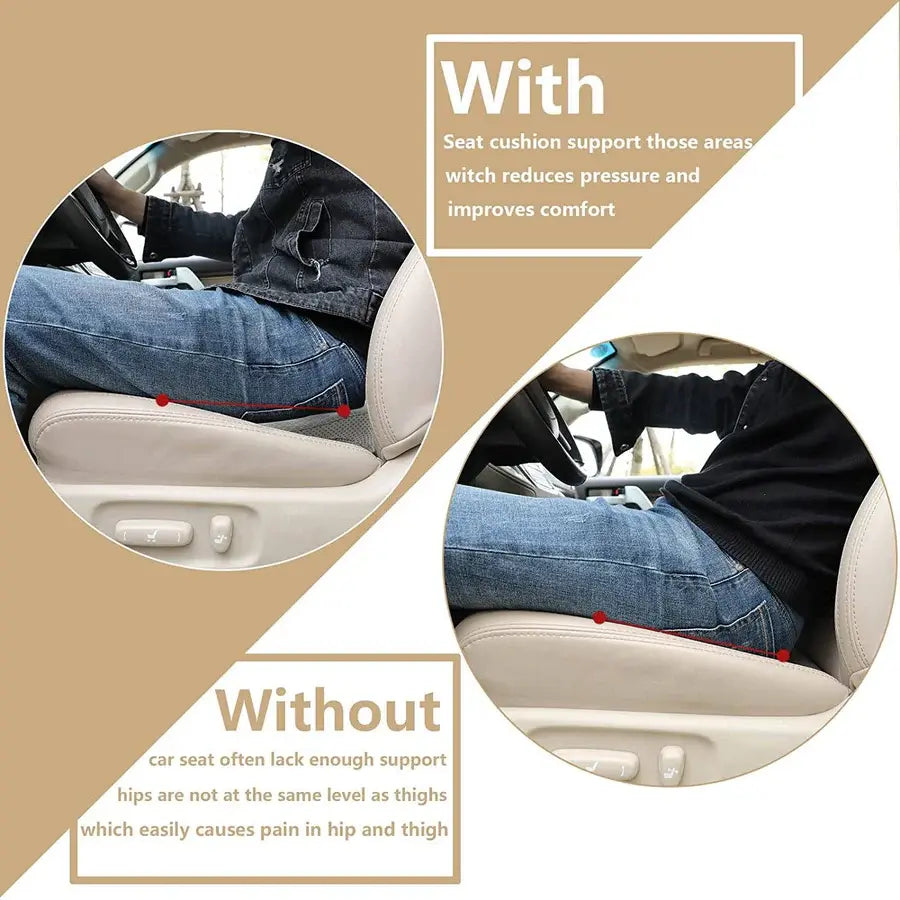 Car Seat Booster Cushion with 3.5in Height Lift and Memory Foam, Removable Cover Zanny Home