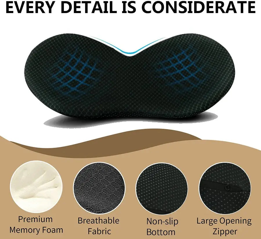 Car Seat Booster Cushion with 3.5in Height Lift and Memory Foam, Removable Cover Zanny Home