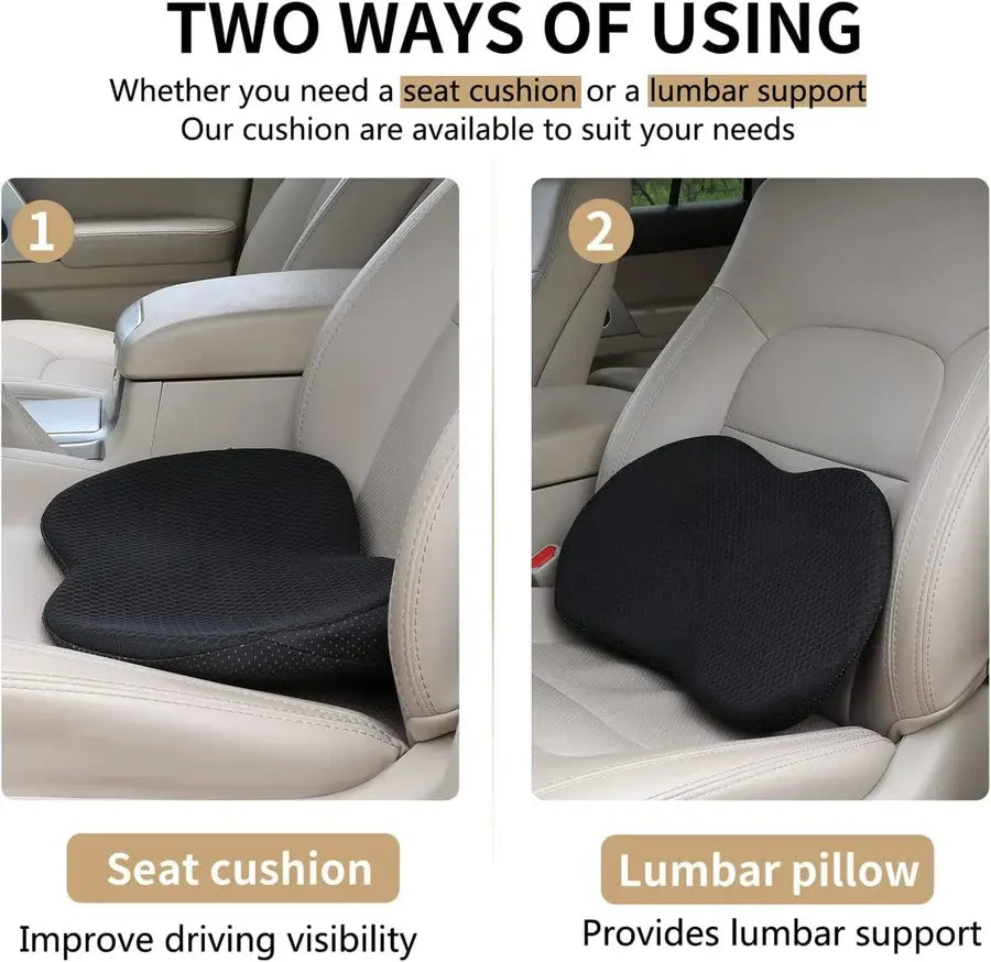 Car Seat Booster Cushion with 3.5in Height Lift and Memory Foam, Removable Cover Zanny Home