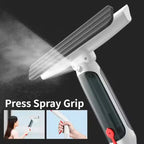 Telescopic Window Cleaning Tool with Spray and Microfiber Scrub, 51 Inch Pole Zanny Home