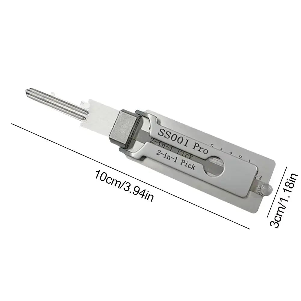 Key Decoder Tool with Stainless Steel and Integrated Pick, Pocket-Sized Ergonomic Grip Zanny Home