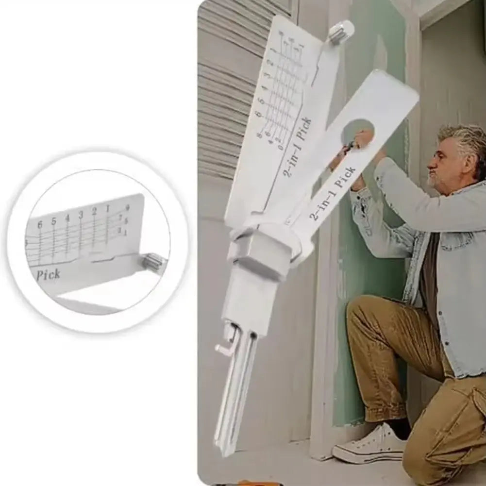 Key Decoder Tool with Stainless Steel and Integrated Pick, Pocket-Sized Ergonomic Grip Zanny Home