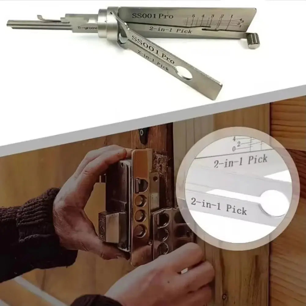 Key Decoder Tool with Stainless Steel and Integrated Pick, Pocket-Sized Ergonomic Grip Zanny Home