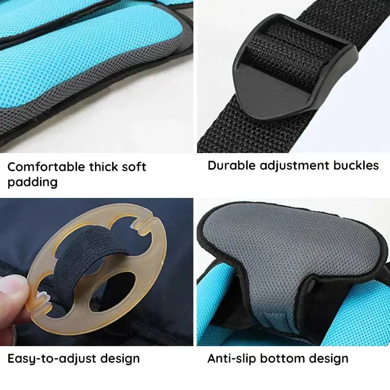 Child Car Seat Cushion with Breathable Mesh and Five-Point Harness, Washable Cover Zanny Home