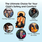 Child Car Seat Cushion with Breathable Mesh and Five-Point Harness, Washable Cover Zanny Home