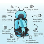 Child Car Seat Cushion with Breathable Mesh and Five-Point Harness, Washable Cover Zanny Home