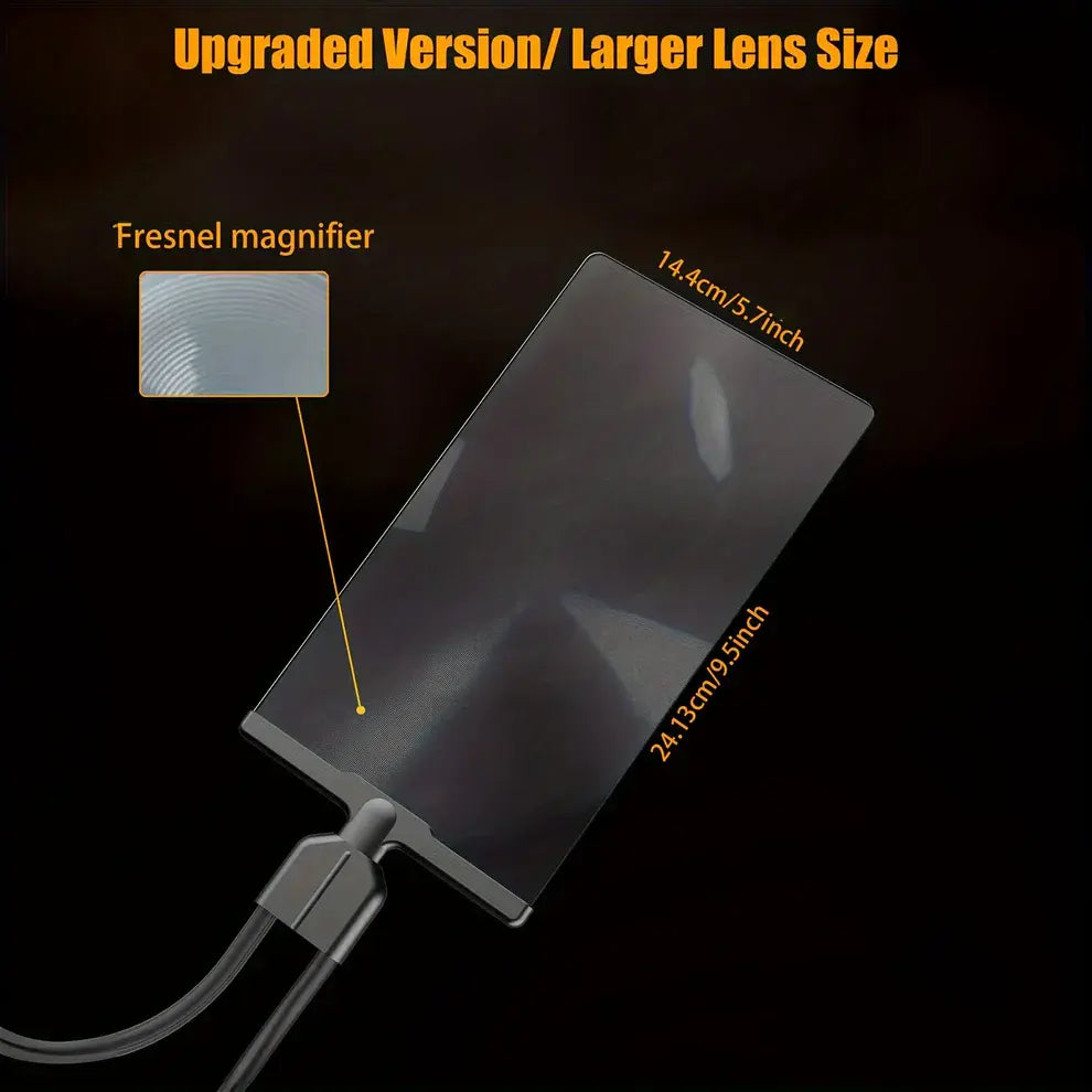 Hands-Off Magnifier with Flexible Neck and Wide Lens, Portable for Reading, Crafting Zanny Home