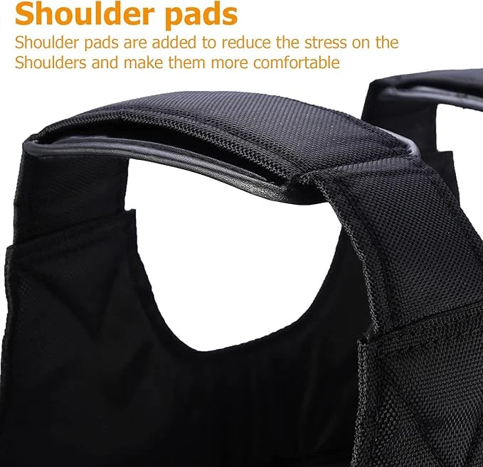 Adjustable Weighted Vest with Removable Weights and Ergonomic Fit, Up to 110 Lbs Zanny Home