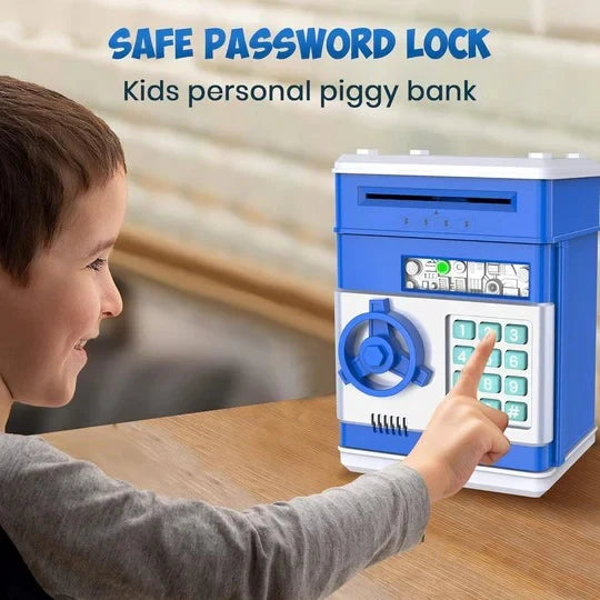 Electronic Piggy Bank with Motorized Bill Intake and Dual-Lock Security, Voice Prompts Zanny Home