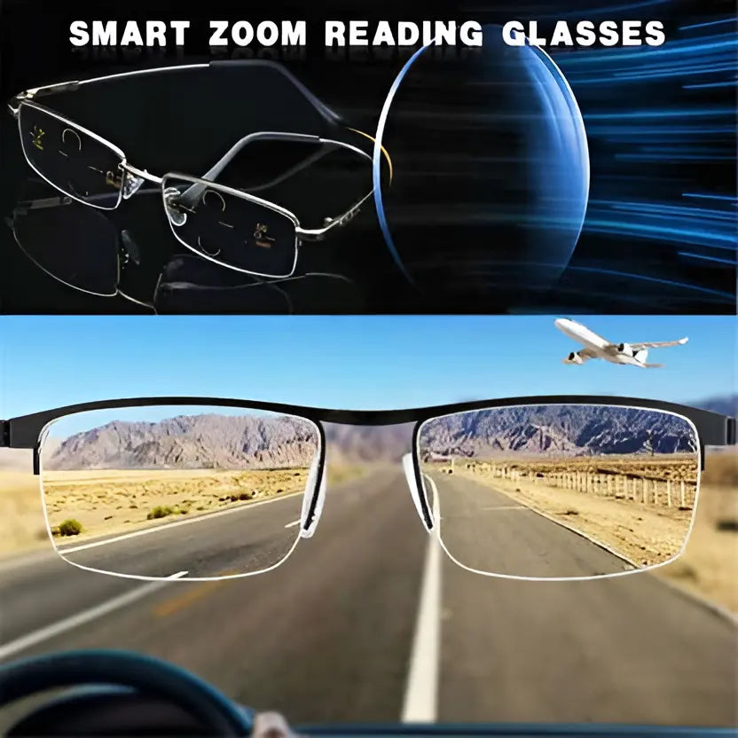 Progressive Glasses with Photochromic Tint and Blue-Light UV400 Protection Zanny Home