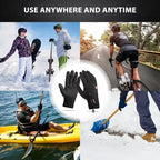 Touchscreen Winter Gloves with Fleece Lining and Zippered Elastic Cuff, Anti-Slip Palm Zanny Home