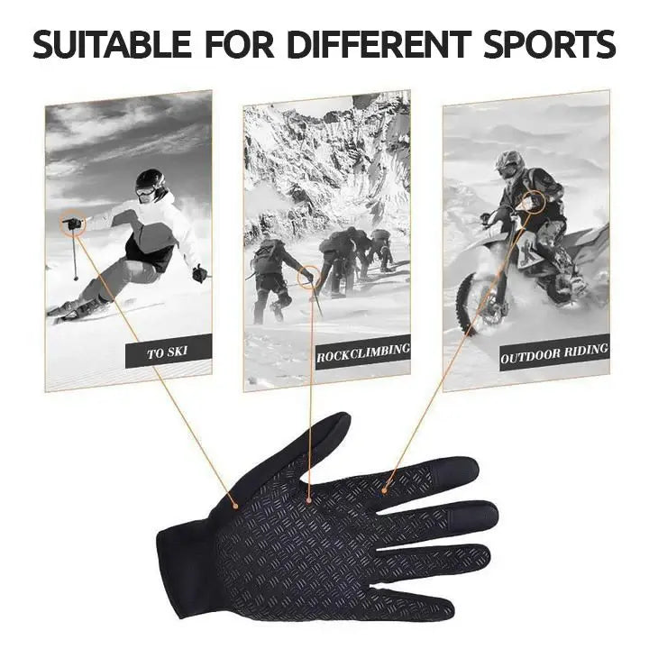 Touchscreen Winter Gloves with Fleece Lining and Zippered Elastic Cuff, Anti-Slip Palm Zanny Home