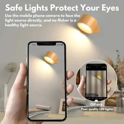 Rechargeable Magnetic Wall Light with 360° Pivot and Touch Controls, USB Type-C Charging Zanny Home