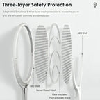 Electric Mosquito Racket with USB-C Fast Charging and Adjustable Head, Safety Mesh Zanny Home