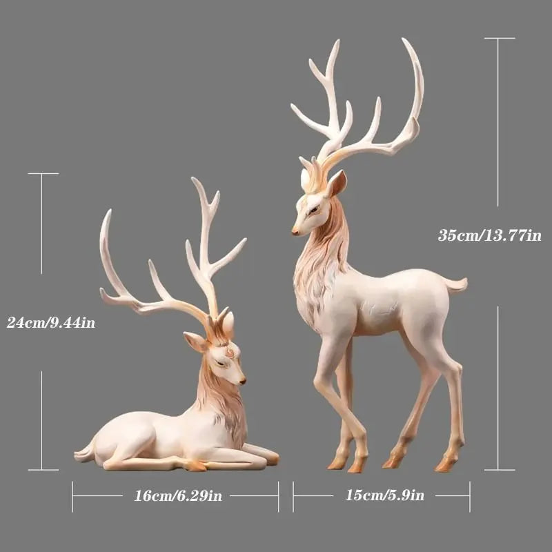 Luxury Resin Deer Statue for Modern Home Decoration zannyhome-store