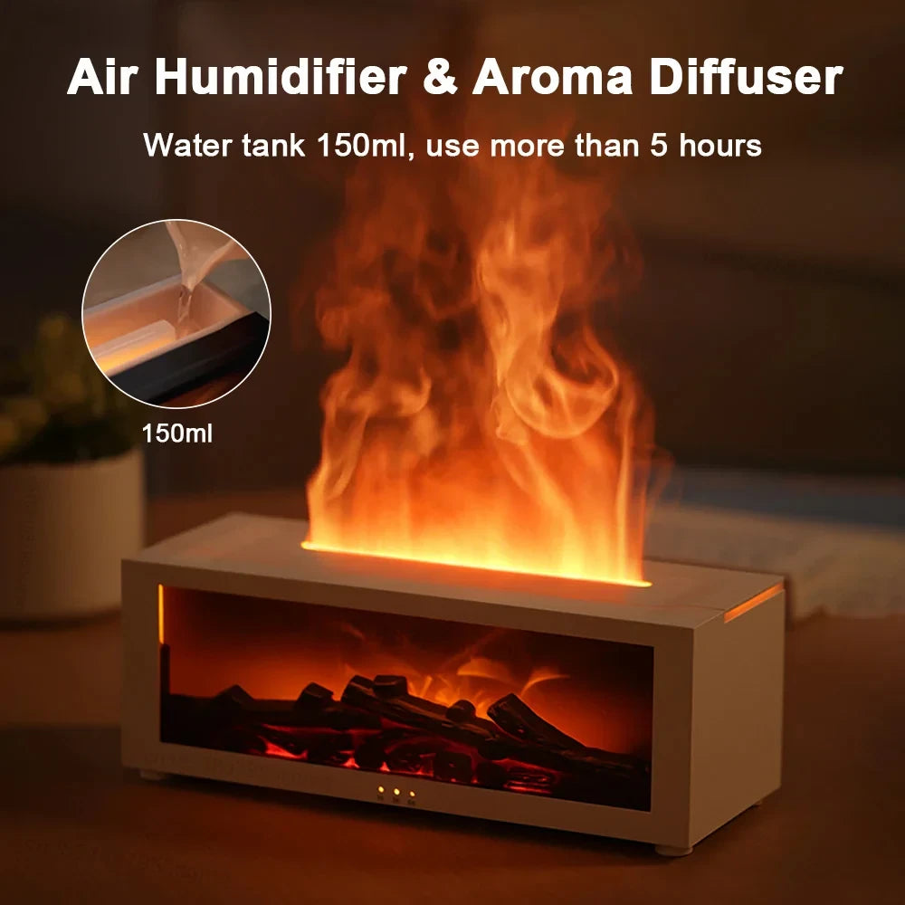 Humidifier and Air Purifier with Aromatherapy Flame Effect, Quiet Operation, 1.3L Tank Zanny Home