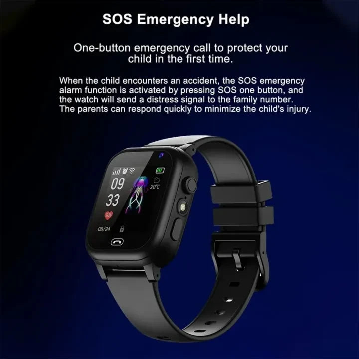 Kids GPS Smartwatch with Real-Time Tracking and SOS Button, Camera, 48-Hour Battery Zanny Home