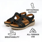 Women's Comfort Sandals with Contoured Footbed and Adjustable Straps, Shock-Absorbing Sole Zanny Home