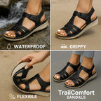 Women's Comfort Sandals with Contoured Footbed and Adjustable Straps, Shock-Absorbing Sole Zanny Home