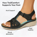 Women's Comfort Sandals with Contoured Footbed and Adjustable Straps, Shock-Absorbing Sole Zanny Home