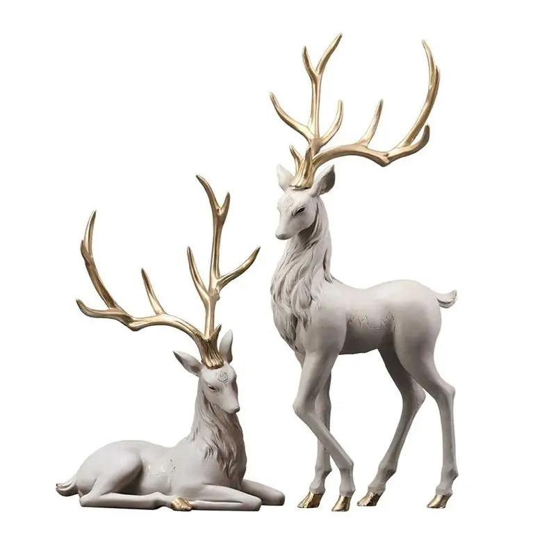 Luxury Resin Deer Statue for Modern Home Decoration zannyhome-store
