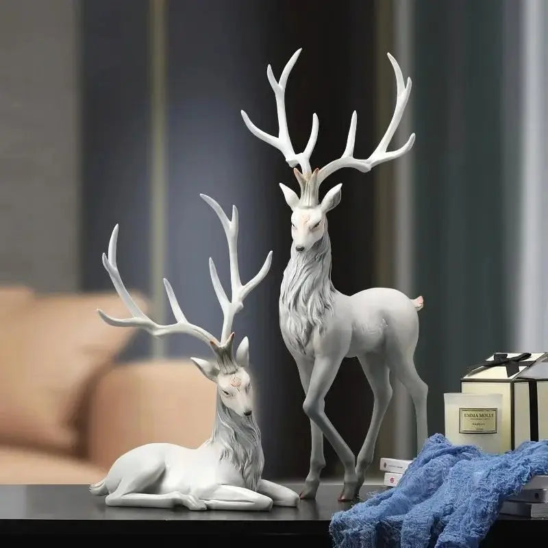 Luxury Resin Deer Statue for Modern Home Decoration zannyhome-store