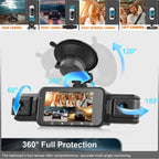 4-Channel Dash Camera with Night Vision and Parking Monitor, WiFi App Control Zanny Home