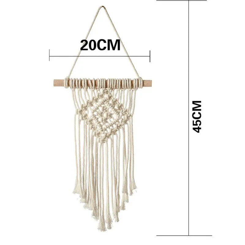 Handwoven Macrame Wall Hanging Bohemian Home Decor Tapestry zannyhome-store