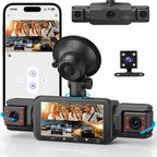 4-Channel Dash Camera with Night Vision and Parking Monitor, WiFi App Control Zanny Home