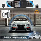 4-Channel Dash Camera with Night Vision and Parking Monitor, WiFi App Control Zanny Home