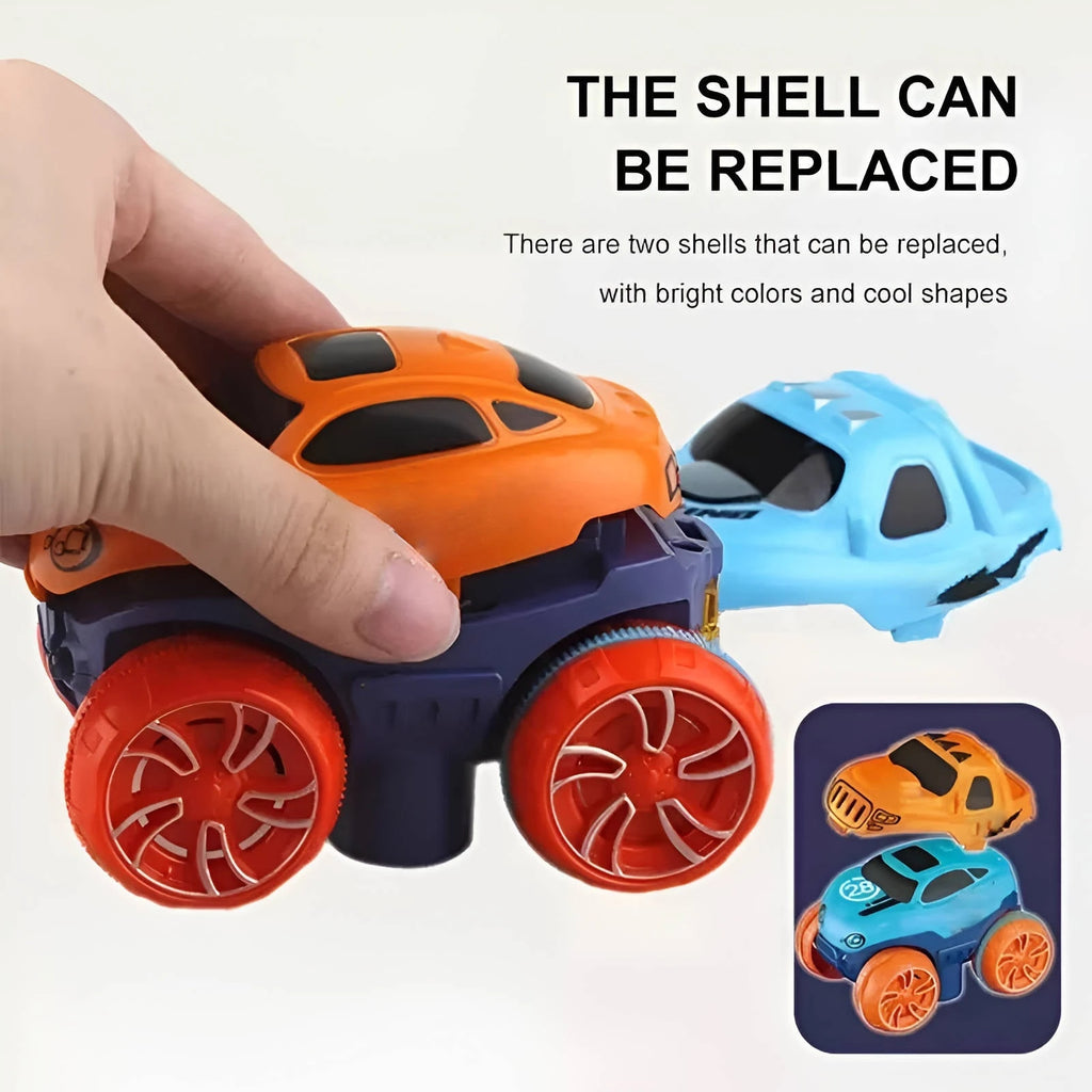 Glow In The Dark Race Track with LED Lights and Anti-Tip Car, Modular Snap-Together Set Zanny Home