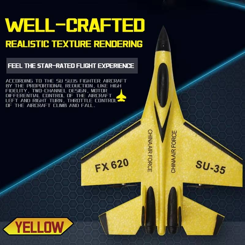 Remote Control Plane with 3-Axis Gyro and Dual Rear Motors for Beginners, LED Lights Zanny Home