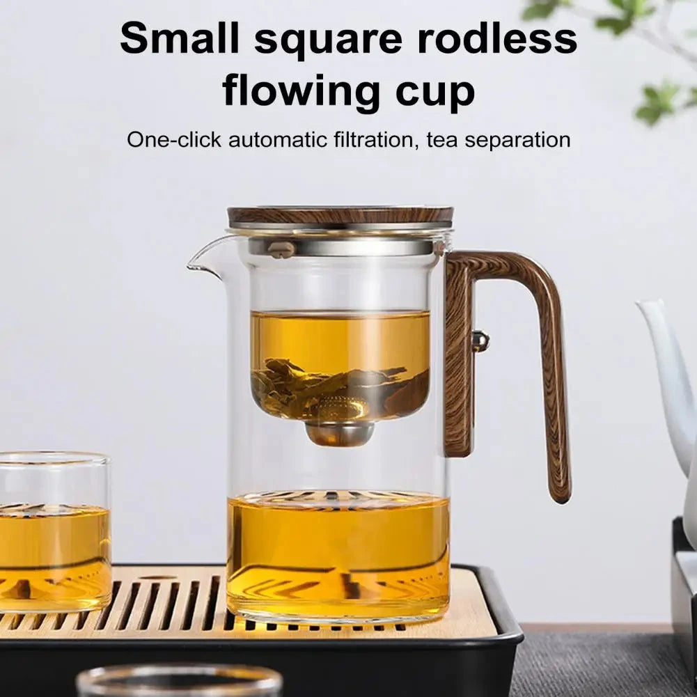 Borosilicate Glass Teapot with Removable Fine Mesh Infuser and Wooden Handle, 800ml Zanny Home