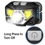 Rechargeable Headlamp with Motion Sensor and 1200-Lumen Output, Water Resistant, 2-Pack Zanny Home