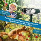 Solar Deer Repeller with Motion-Activated Ultrasonic Pulse and Flashing Light, 4-Pack Zanny Home