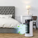 Portable Evaporative Cooler with 300 ml Tank and Quiet Sleep Mode, 18W Energy Saving Zanny Home