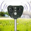 Solar Bird Deterrent with Ultrasonic Pulses and LED Flashes, USB Rechargeable, 30ft Range Zanny Home