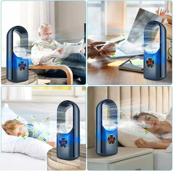 Portable Air Conditioner with Bladeless Quiet Cooling and Compact Design, Low Power Zanny Home