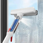 Telescopic Window Cleaning Tool with Spray and Microfiber Scrub, 51 Inch Pole Zanny Home