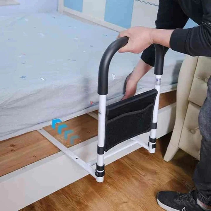 Bed Assist Rail with Adjustable Anchor Strap and Padded Foam Grip, Tool-Free Installation Zanny Home