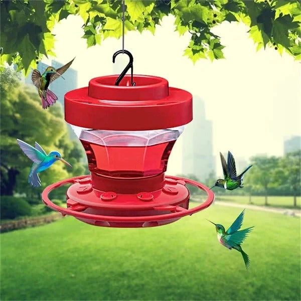 Hummingbird Feeder with 8 Feeding Ports and Integrated Perches, 16oz Clear Reservoir Zanny Home