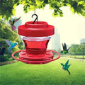Hummingbird Feeder with 8 Feeding Ports and Integrated Perches, 16oz Clear Reservoir Zanny Home