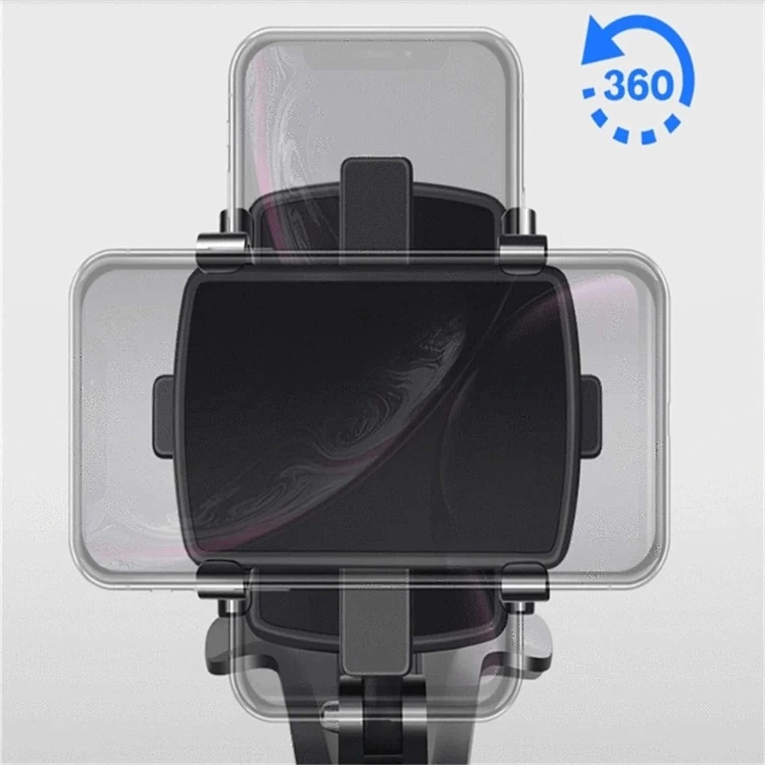 Car Phone Holder with 360-Degree Swivel and Multi-Mount Adapters, Fits Smartphones Zanny Home