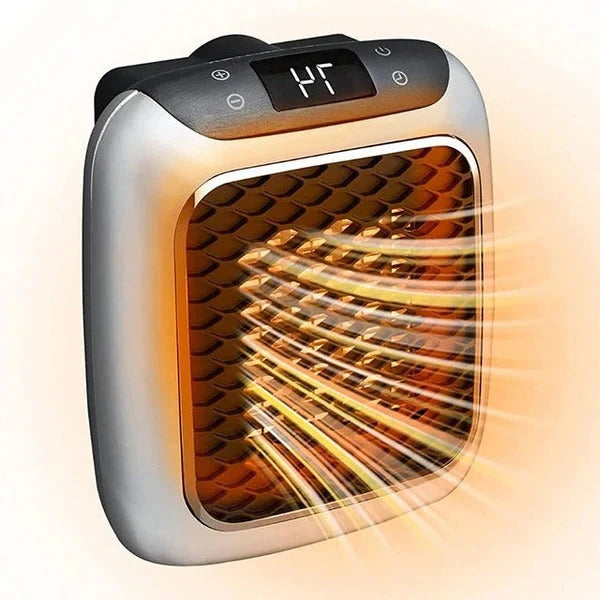 Plug-In Space Heater with Ceramic Element and Digital Thermostat, 800W Compact Wall Unit Zanny Home