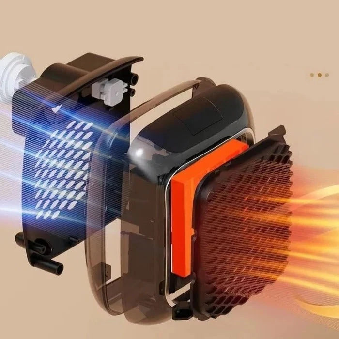 Plug-In Space Heater with Ceramic Element and Digital Thermostat, 800W Compact Wall Unit Zanny Home