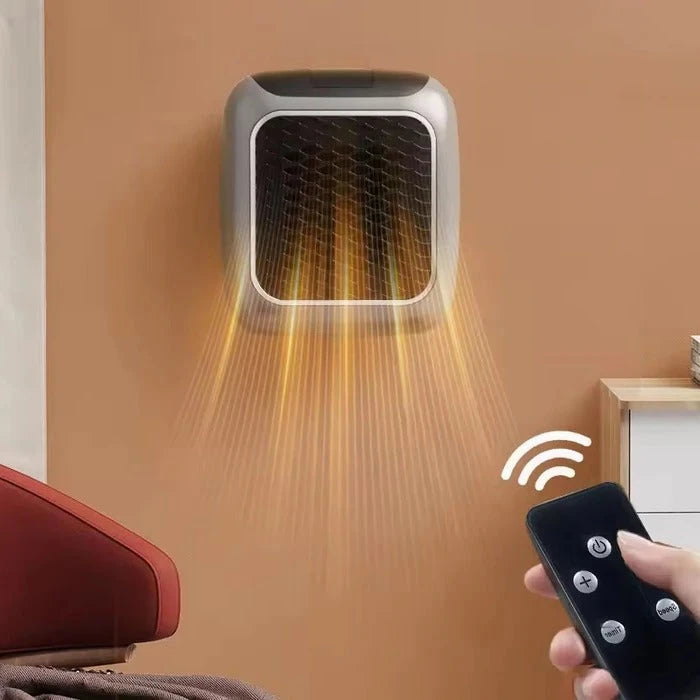 Plug-In Space Heater with Ceramic Element and Digital Thermostat, 800W Compact Wall Unit Zanny Home