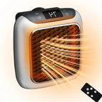 Plug-In Space Heater with Ceramic Element and Digital Thermostat, 800W Compact Wall Unit Zanny Home